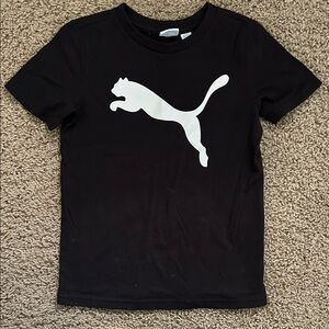 Puma Black Tee with White Iconic Logo